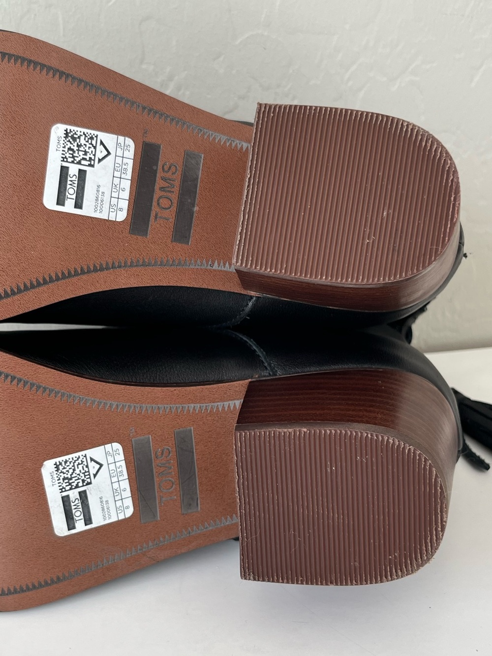 Toms Leila leather ankle boots black 8 - Picture 8 of 9